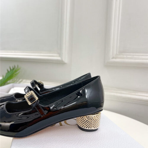 High Quality Luxury Dior Early Spring New Pearl Heel Shoes – Style 50470 product detail
