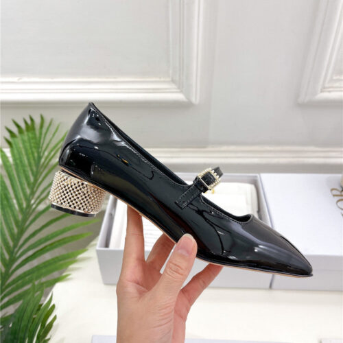 High Quality Luxury Dior Early Spring New Pearl Heel Shoes – Style 50470 alternate view