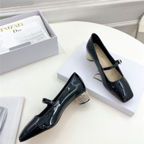 High Quality Luxury Dior Early Spring New Pearl Heel Shoes – Style 50470 product detail
