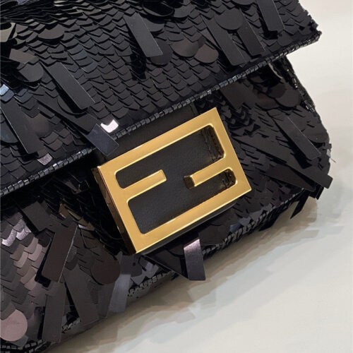 High Quality Luxury Fendi Sequins Mini Baguette Bag – Style 32696 product detail