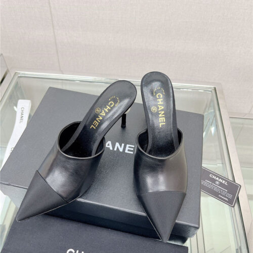 High Quality Luxury Chanel Pearl High Heel Slippers product detail