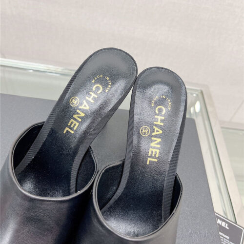 High Quality Luxury Chanel Pearl High Heel Slippers product detail