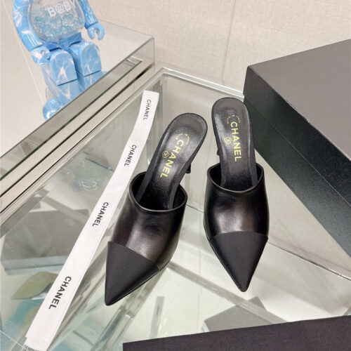 High Quality Luxury Chanel Pearl High Heel Slippers product detail