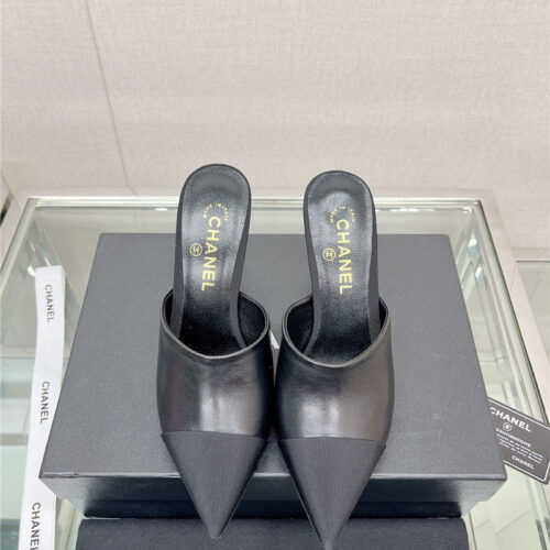 High Quality Luxury Chanel Pearl High Heel Slippers product detail