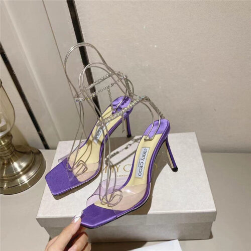 High Quality Luxury Jimmy Choo Spring And Summer Crystal Chain Pumps – Style 97367 alternate view