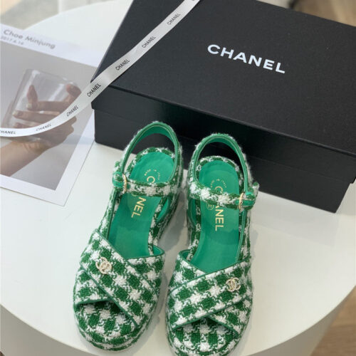 High Quality Luxury Chanel Platform Sandals – Style 88038 product detail