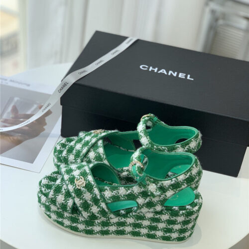 High Quality Luxury Chanel Platform Sandals – Style 88038