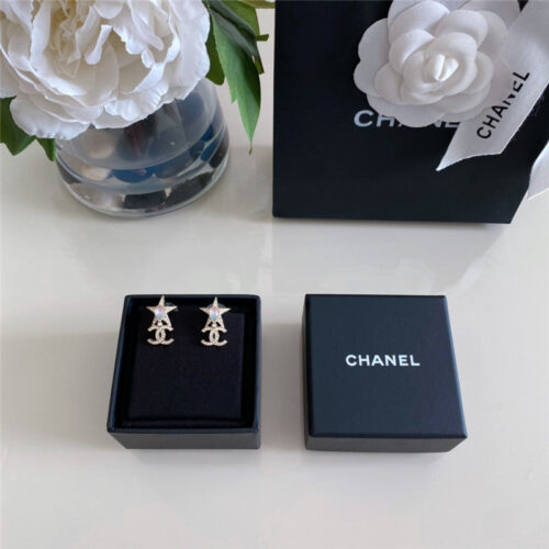 High Quality Luxury Chanel Double C Five-Pointed Star Design Earrings – Style 49850 product detail