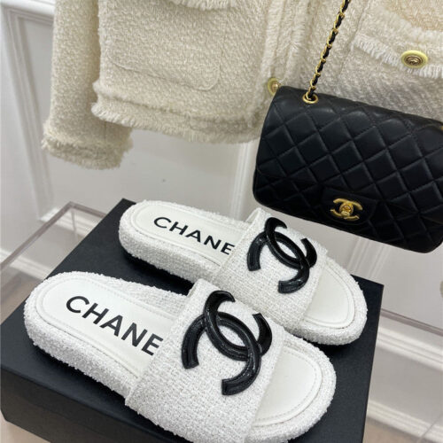 High Quality Luxury Chanel New Big Double C Lazy Slippers – Style 15718