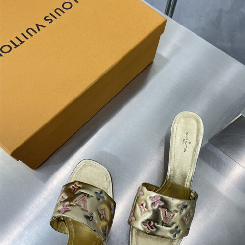 High Quality Luxury Louis Vuitton Classic Presbyopic High-Heeled Slippers product detail