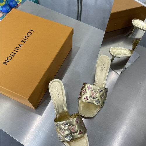 High Quality Luxury Louis Vuitton Classic Presbyopic High-Heeled Slippers product detail