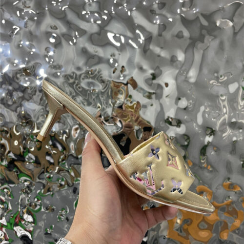 High Quality Luxury Louis Vuitton Classic Presbyopic High-Heeled Slippers alternate view