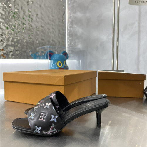 High Quality Luxury Louis Vuitton Classic Presbyopic High-Heeled Slippers – Style 12323