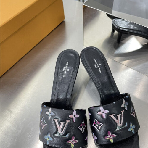 High Quality Luxury Louis Vuitton Classic Presbyopic High-Heeled Slippers – Style 12323 product detail