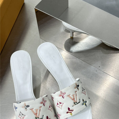 High Quality Luxury Louis Vuitton Classic Presbyopic High-Heeled Slippers – Style 79555 product detail
