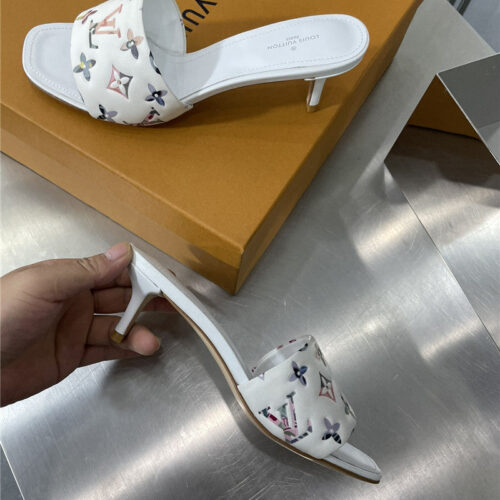 High Quality Luxury Louis Vuitton Classic Presbyopic High-Heeled Slippers – Style 79555 product detail