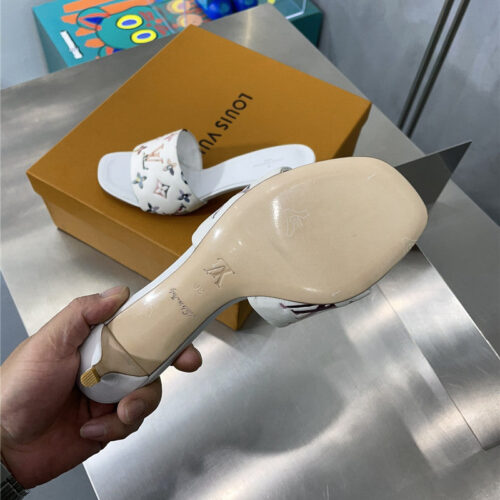 High Quality Luxury Louis Vuitton Classic Presbyopic High-Heeled Slippers – Style 79555 product detail