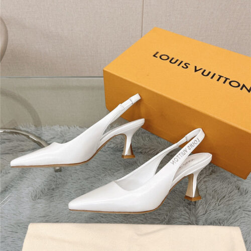 High Quality Luxury Louis Vuitton Early Spring New Slingback High Heels – Style 11715 alternate view