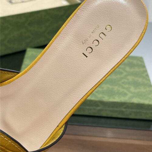 High Quality Luxury Gucci Logo GG Cutout Slippers – Style 62323 product detail