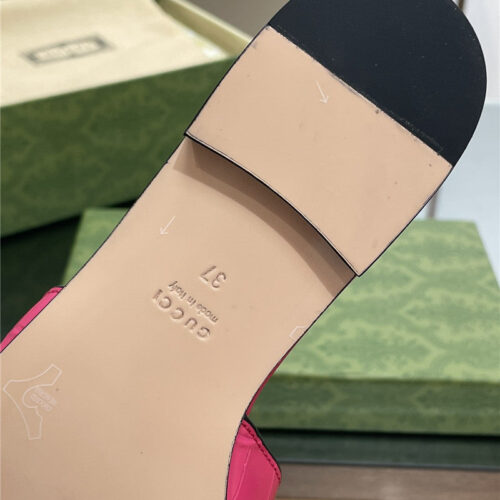 High Quality Luxury Gucci Logo GG Cutout Slippers – Style 29555 product detail