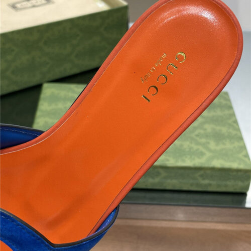 High Quality Luxury Gucci Logo GG Cutout Slippers product detail