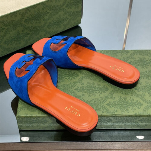 High Quality Luxury Gucci Logo GG Cutout Slippers product detail