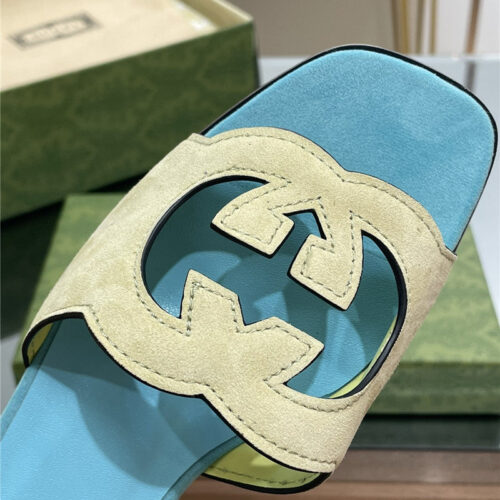 High Quality Luxury Gucci Logo GG Cutout Slippers – Style 65715 product detail