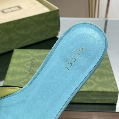High Quality Luxury Gucci Logo GG Cutout Slippers – Style 65715 product detail