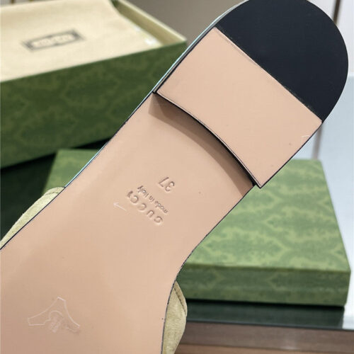 High Quality Luxury Gucci Logo GG Cutout Slippers – Style 65715 product detail