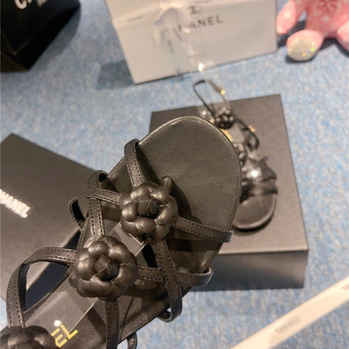 High Quality Luxury Chanel Camellia Explosion Sandals – Style 47558 product detail