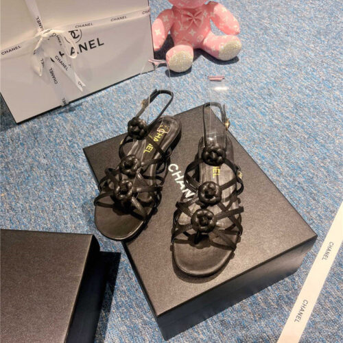 High Quality Luxury Chanel Camellia Explosion Sandals – Style 47558 product detail