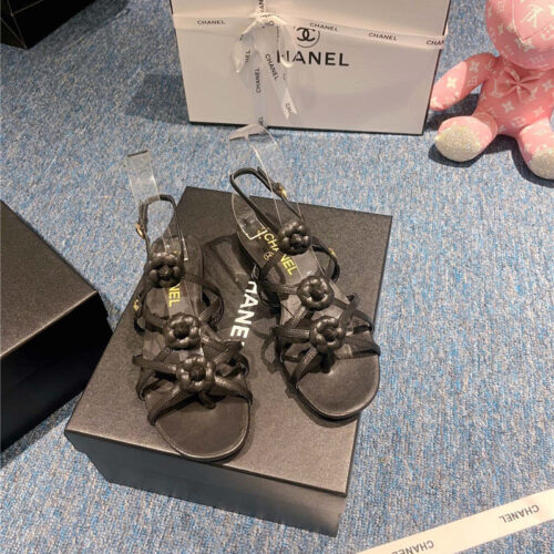 High Quality Luxury Chanel Camellia Explosion Sandals – Style 47558 product detail