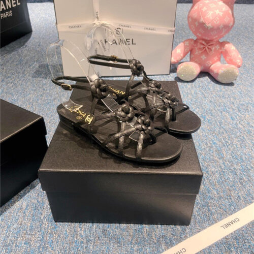 High Quality Luxury Chanel Camellia Explosion Sandals – Style 47558