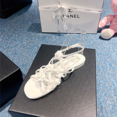 High Quality Luxury Chanel Camellia Explosion Sandals – Style 82022 alternate view