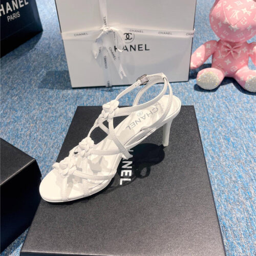 High Quality Luxury Chanel Camellia Explosion Sandals – Style 50950 alternate view