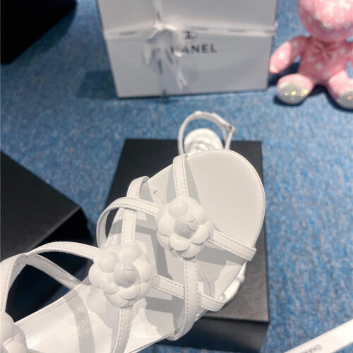 High Quality Luxury Chanel Camellia Explosion Sandals – Style 50950 product detail