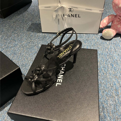 High Quality Luxury Chanel Camellia Explosion Sandals alternate view