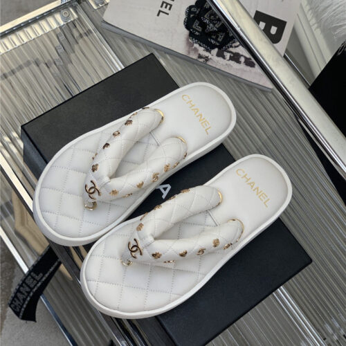 High Quality Luxury Chanel New Flip Flops – Style 96262