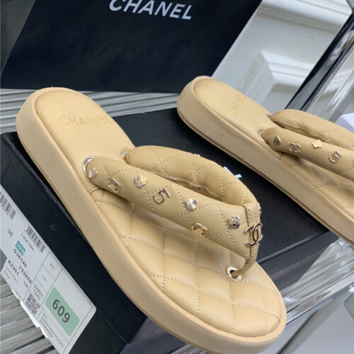 High Quality Luxury Chanel New Flip Flops – Style 85542 product detail