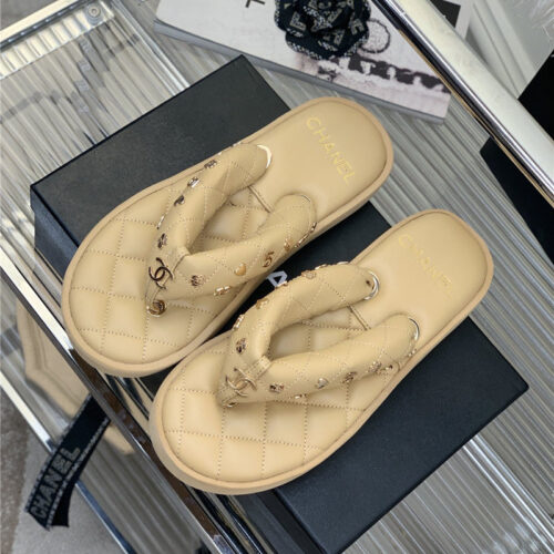 High Quality Luxury Chanel New Flip Flops – Style 85542