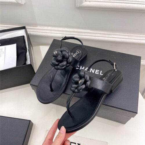 High Quality Luxury Chanel Counter Catwalk Style Camellia Sandals – Style 98950 alternate view