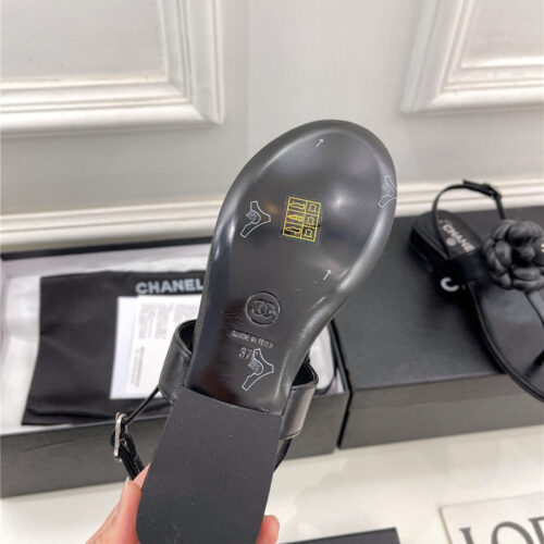 High Quality Luxury Chanel Counter Catwalk Style Camellia Sandals – Style 98950 product detail