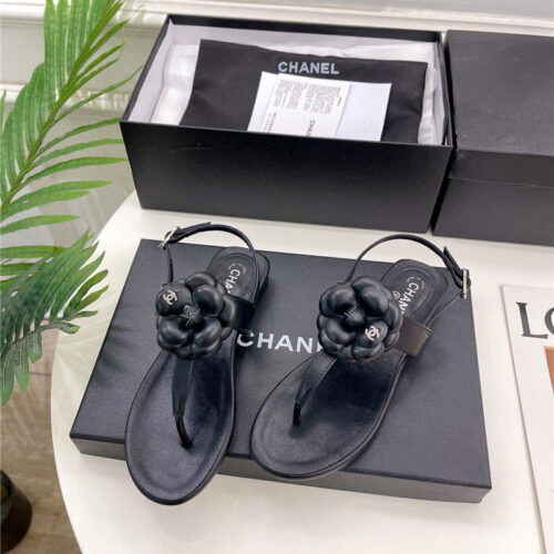 High Quality Luxury Chanel Counter Catwalk Style Camellia Sandals – Style 98950 product detail