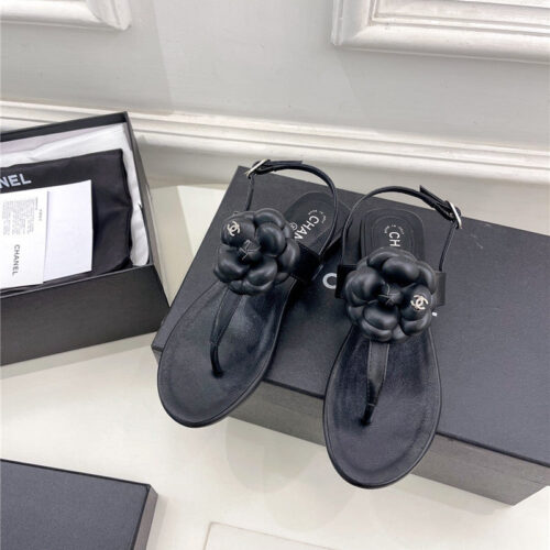 High Quality Luxury Chanel Counter Catwalk Style Camellia Sandals – Style 98950 product detail