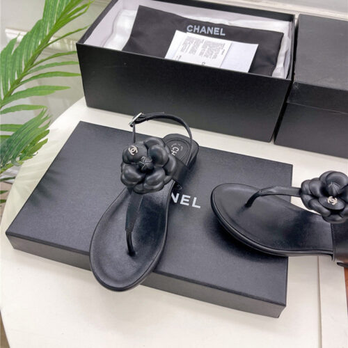 High Quality Luxury Chanel Counter Catwalk Style Camellia Sandals – Style 98950 product detail