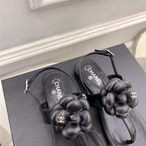 High Quality Luxury Chanel Counter Catwalk Style Camellia Sandals – Style 98950 product detail