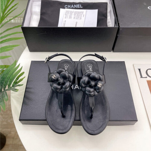 High Quality Luxury Chanel Counter Catwalk Style Camellia Sandals – Style 98950 product detail