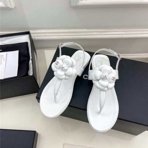 High Quality Luxury Chanel Counter Catwalk Style Camellia Sandals – Style 35110 product detail