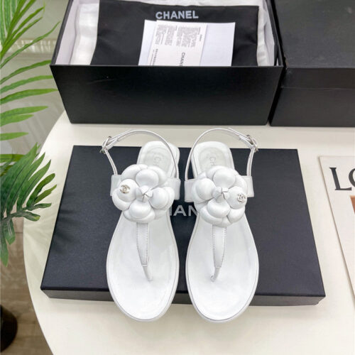 High Quality Luxury Chanel Counter Catwalk Style Camellia Sandals – Style 35110 product detail