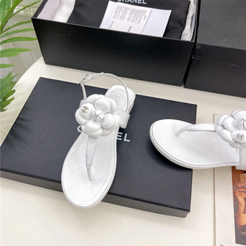 High Quality Luxury Chanel Counter Catwalk Style Camellia Sandals – Style 35110 product detail